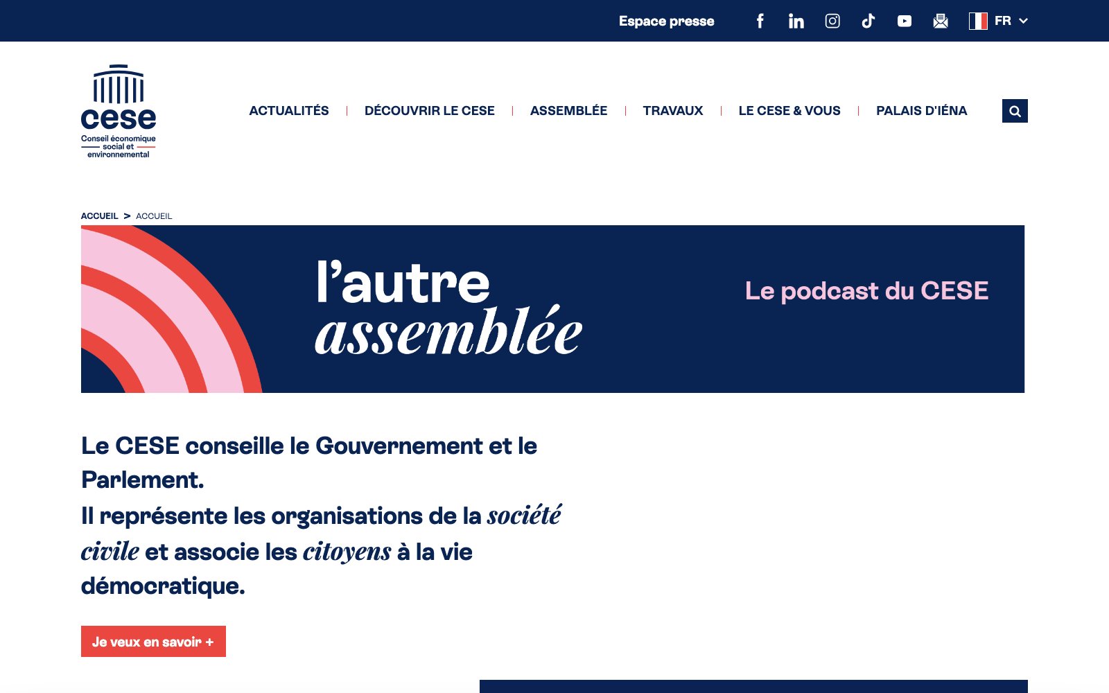 Capture du site lecese.fr